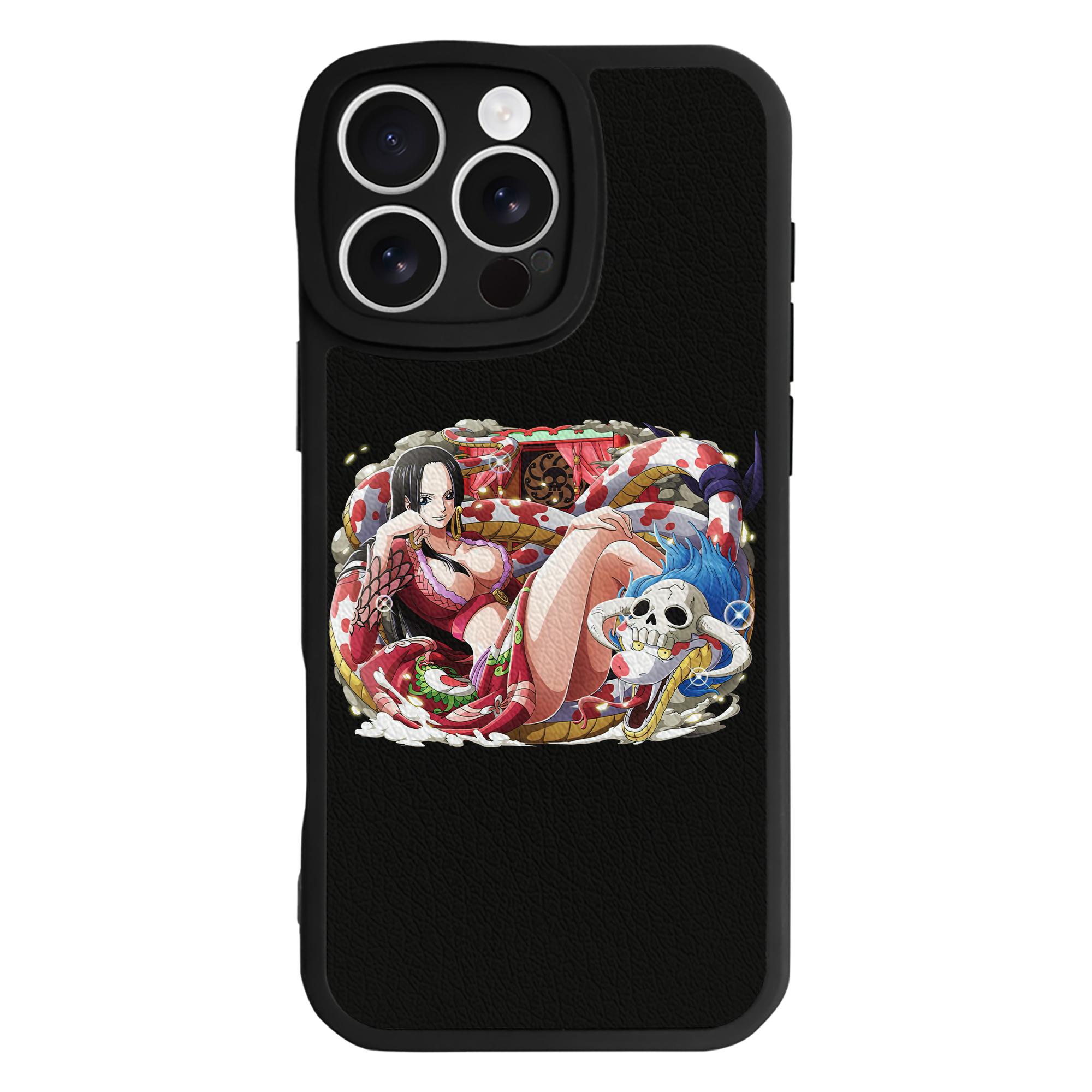 （画像用） ワンピース ボア・ハンコック ONE PIECE Boa·Hancock 【iPhone 16シリーズ対応】シリコンスマホケース（レザー調） 材質：シリコン